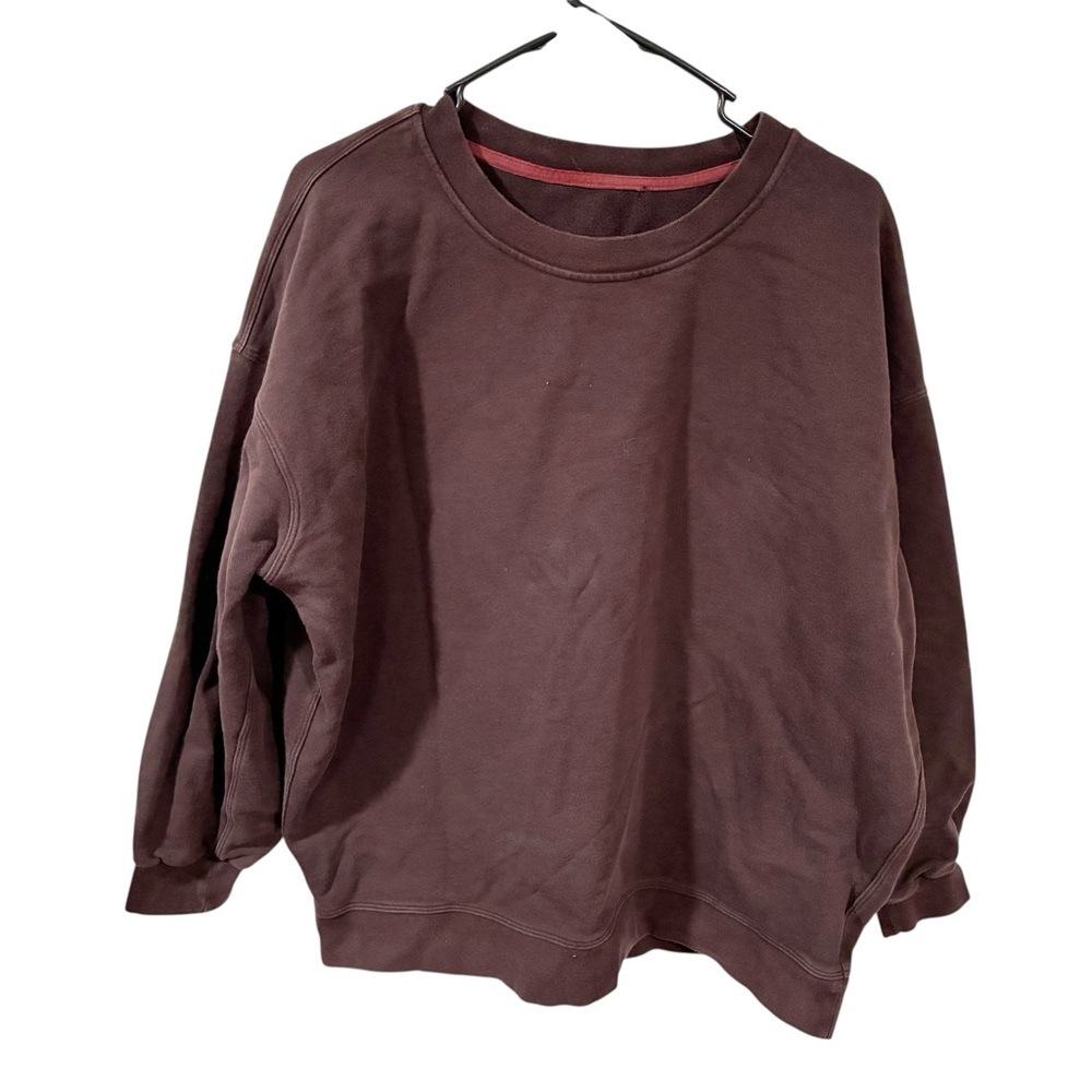 Lululemon Perfectly Oversized Crew Neck Sweatshirt Brown Pullover